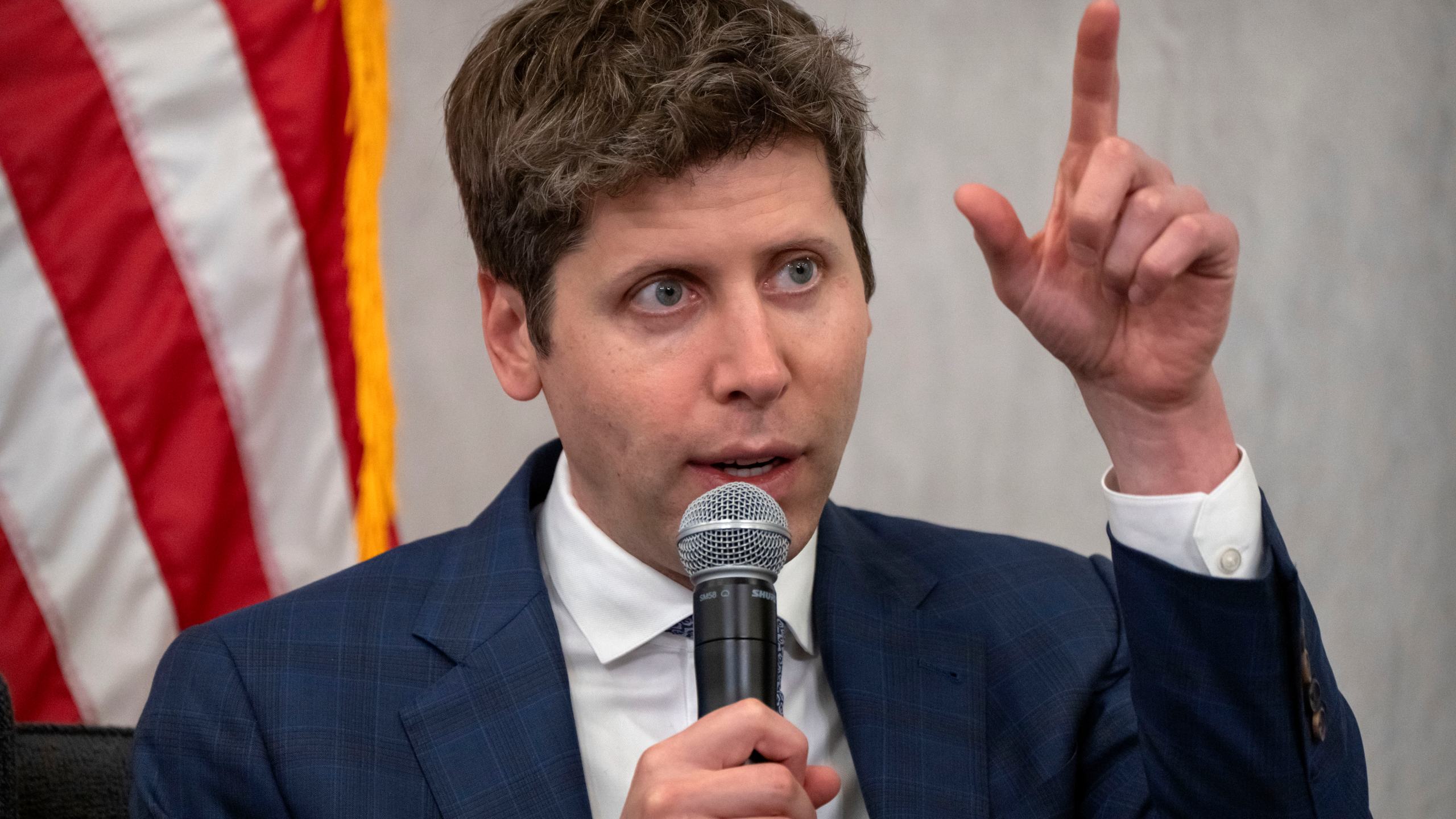 OpenAI CEO Sam Altman speaks during a discussion at the Federal Reserve Integrated Review of the Capital Framework for Large Banks Conference at the Federal Reserve in Washington, Tuesday, July 22, 2025. (AP Photo/Mark Schiefelbein)