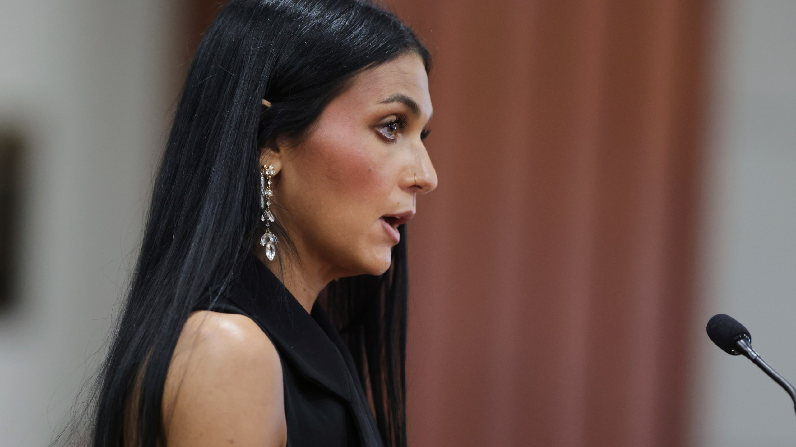 Alivea Goncalves, sister of victim Kaylee Goncalves speaks at the sentencing hearing of Bryan Kohberger at the Ada County Courthouse, Wednesday, July 23, 2025, in Boise, Idaho, for brutally stabbing four University of Idaho students to death nearly three years ago. (AP Photo/Kyle Green, Pool)