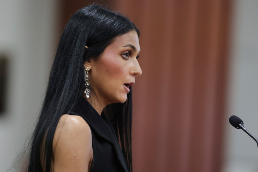 Alivea Goncalves, sister of victim Kaylee Goncalves speaks at the sentencing hearing of Bryan Kohberger at the Ada County Courthouse, Wednesday, July 23, 2025, in Boise, Idaho, for brutally stabbing four University of Idaho students to death nearly three years ago. (AP Photo/Kyle Green, Pool)