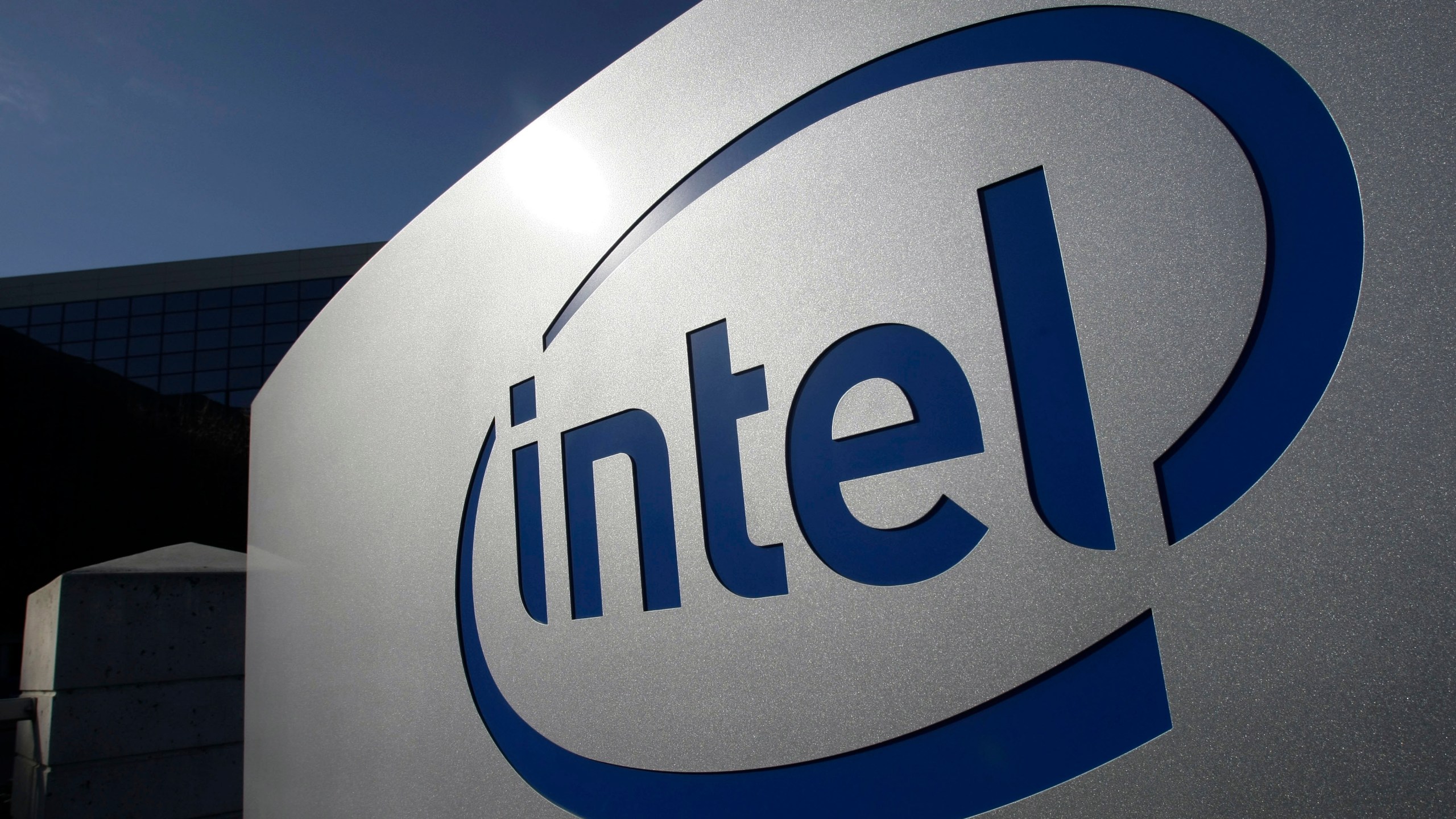 FILE - The Intel logo is displayed on the exterior of Intel headquarters in Santa Clara, Calif., Jan. 12, 2011. (AP Photo/Paul Sakuma, File)