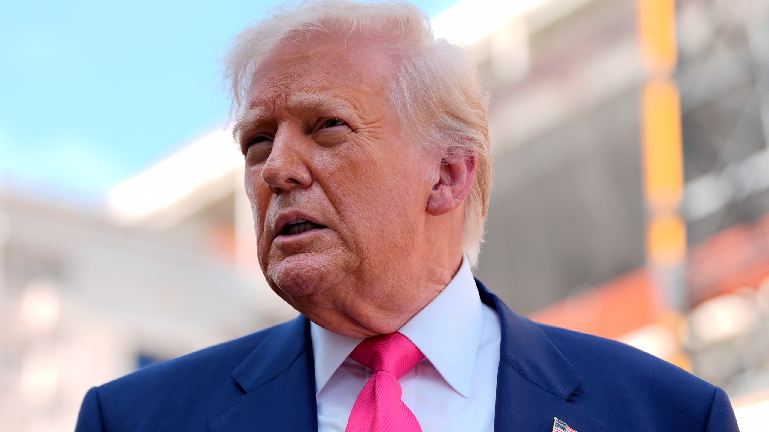 President Donald Trump visits the Federal Reserve, Thursday, July 24, 2025, in Washington. (AP Photo/Julia Demaree Nikhinson)