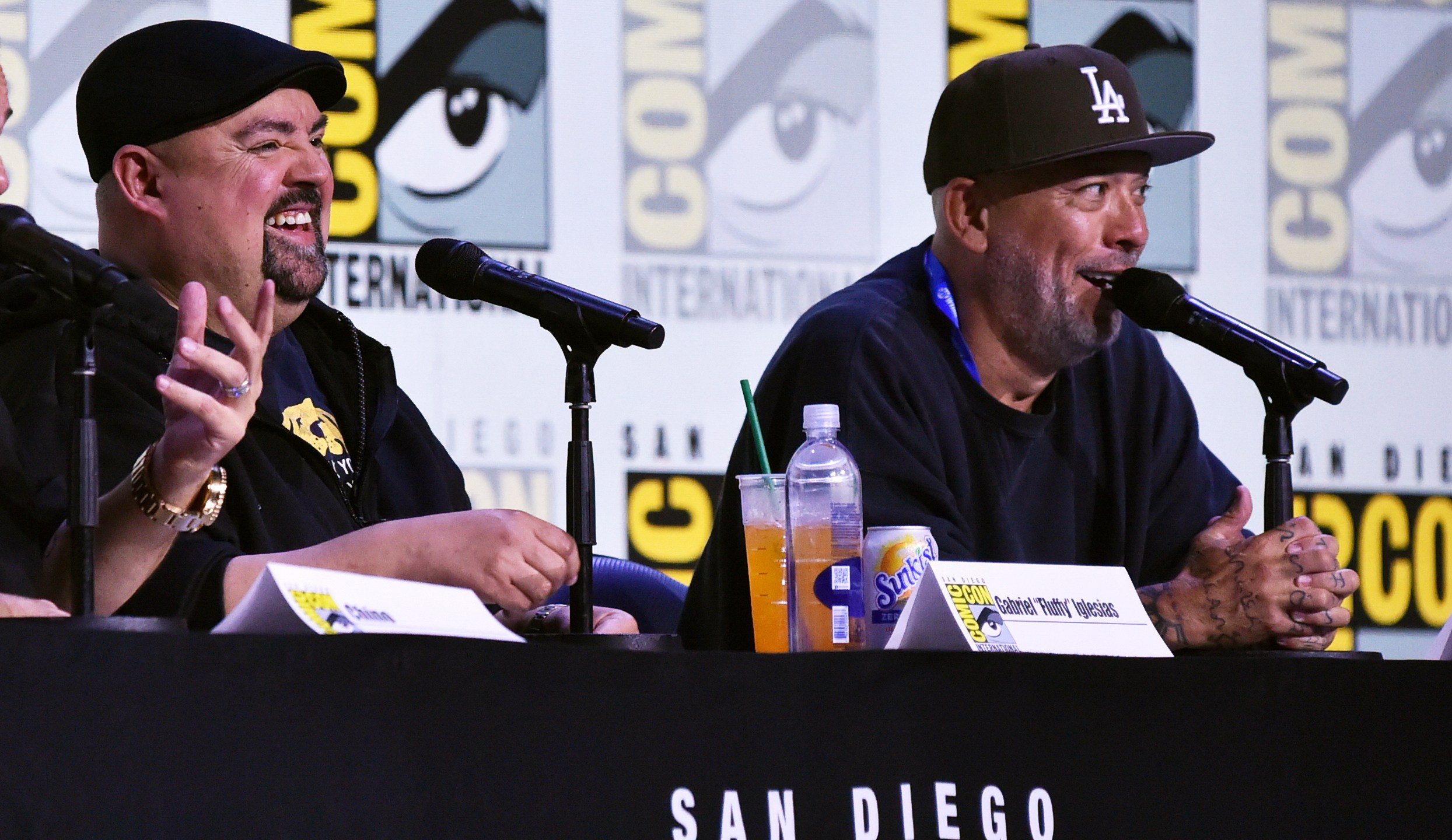 Gabriel "Fluffy" Iglesias, left, and Jo Koy attend a panel for Gabriel "Fluffy" Iglesias & Jo Koy during Comic-Con International on Thursday, July 24, 2025, in San Diego. (Photo by Richard Shotwell/Invision/AP)