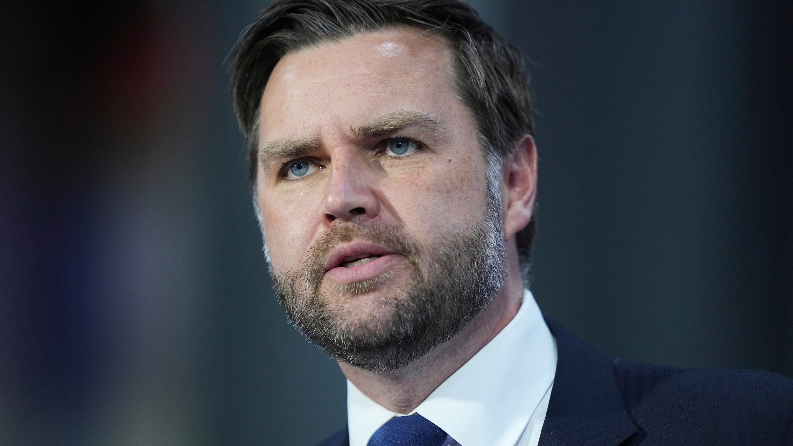 Vice President JD Vance speaks at Don's Machine Shop in West Pittston, Pa., Wednesday, July 16, 2025. (AP Photo/Matt Rourke)