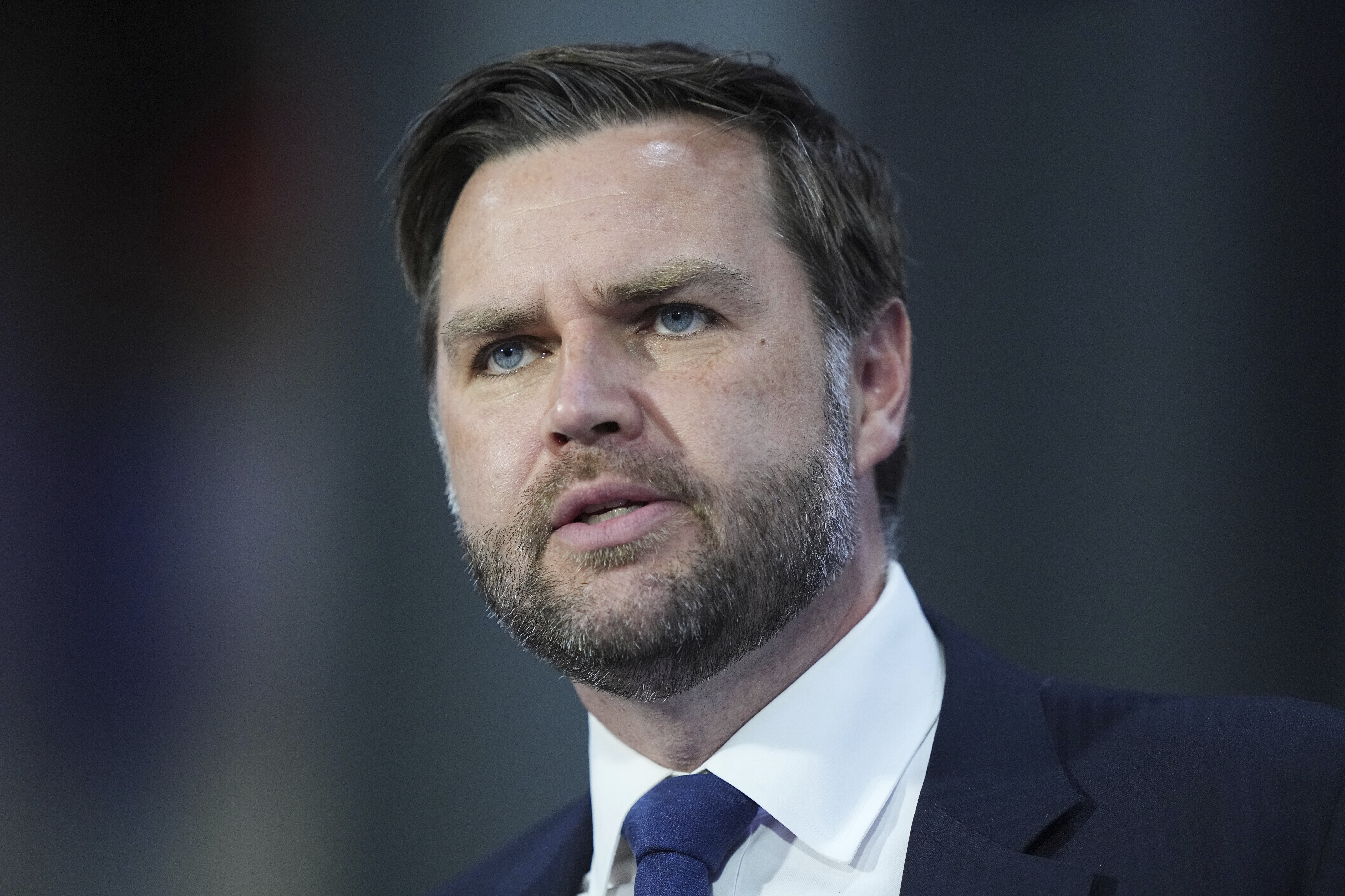 Vice President JD Vance speaks at Don's Machine Shop in West Pittston, Pa., Wednesday, July 16, 2025. (AP Photo/Matt Rourke)