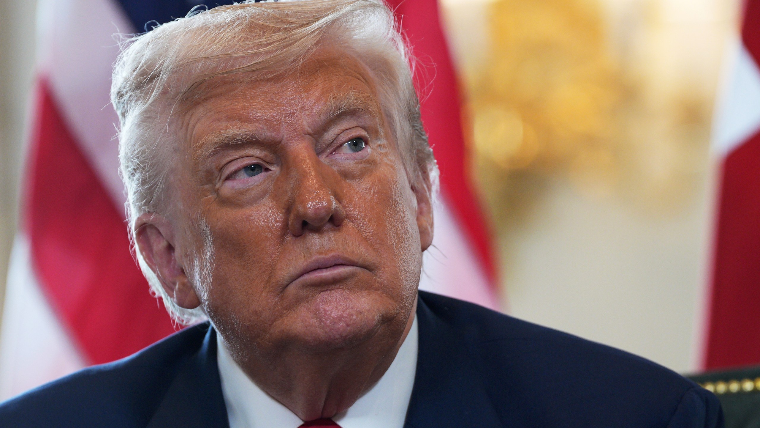 President Donald Trump meets with Britain's Prime Minister Keir Starmer at Trump Turnberry golf club on Monday, July 28, 2025 in Turnberry, Scotland. (Christopher Furlong/Pool Photo via AP)