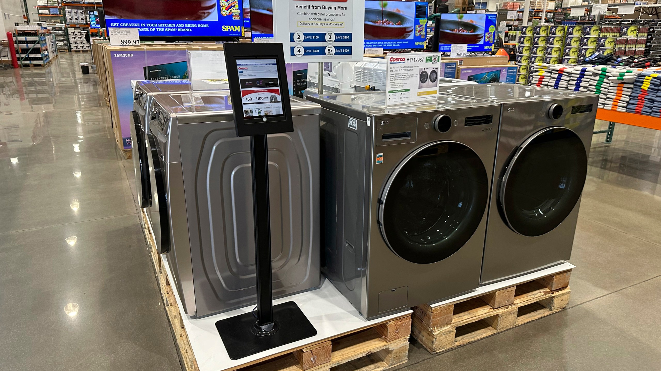 FILE - Appliances are displayed in a Costco warehouse on March 17, 2024, in Sheridan, Colo. (AP Photo/David Zalubowski, file)