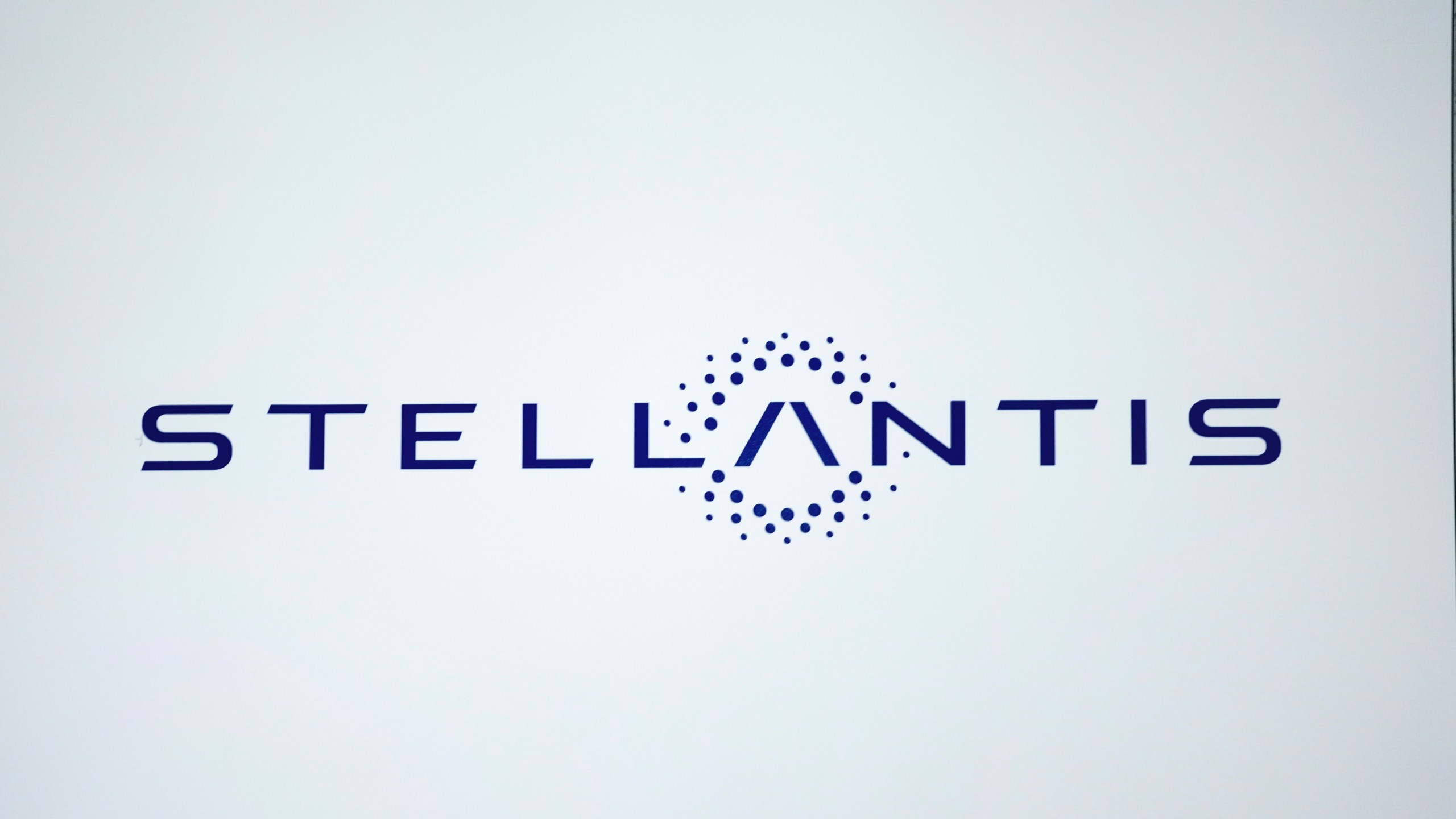 FILE - A Stellantis logo is shown at the North American International Auto Show in Detroit, Sept. 13, 2023. (AP Photo/Paul Sancya, File)