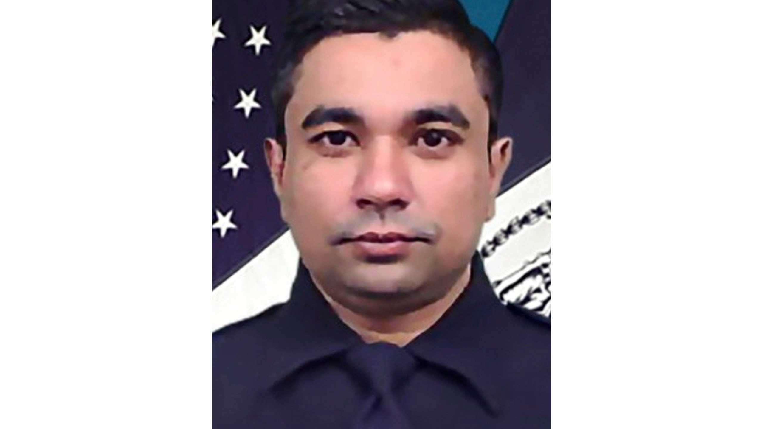 This undated image provided by the New York Police Department shows Officer Didarul Islam, who was shot and killed at a Manhattan office building on Monday, July 28, 2025, in New York. (New York Police Department via AP)