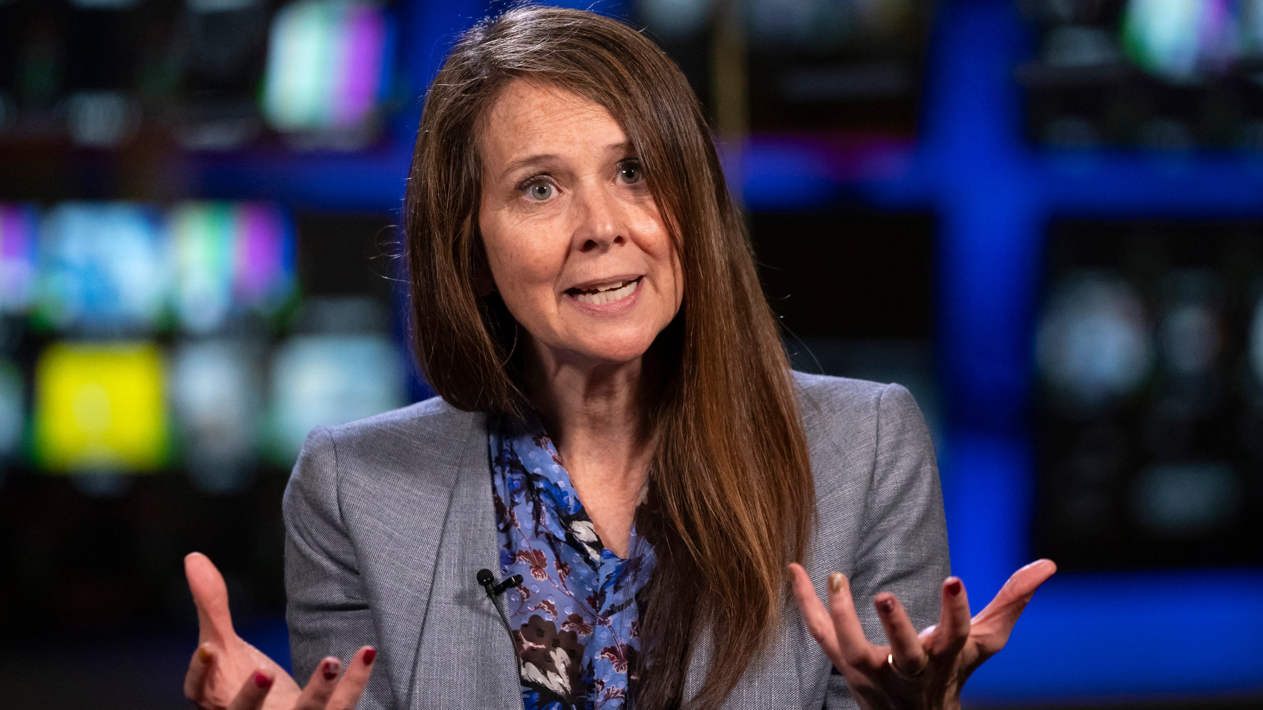 FILE - Director of the U.S. Cybersecurity and Infrastructure Security Agency (CISA) Jen Easterly speaks to The Associated Press in Washington, Oct. 2, 2024. (AP Photo/Ben Curtis, File)