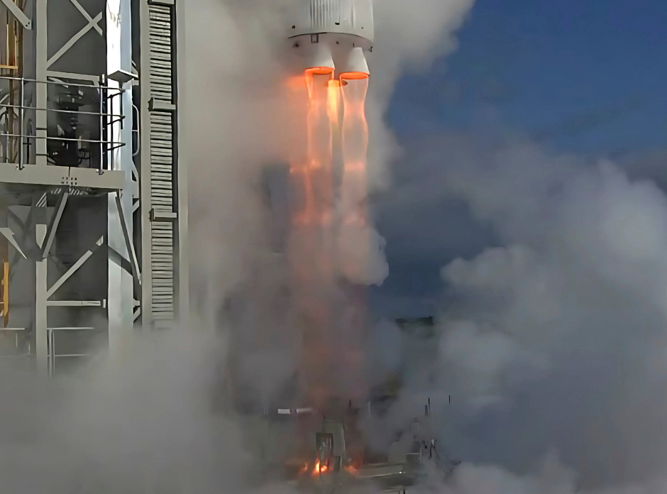 In this photo provided by Gilmour Space Technologies an Eris rocket is launched on Wednesday, July 30, 2025, near Bowen, Australia. (Gilmour Space Technologies)