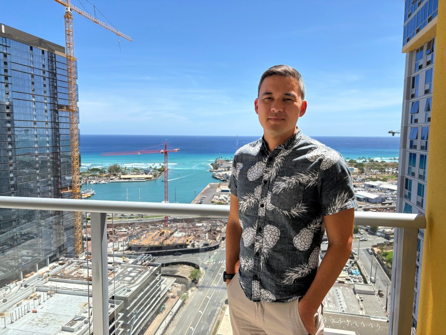 In this photo provided by Amy Sun-Miyashiro, David Sun-Miyashiro poses for a portrait in Honolulu, on Wednesday, July 30, 2025. (Amy Sun-Miyashiro via AP)
