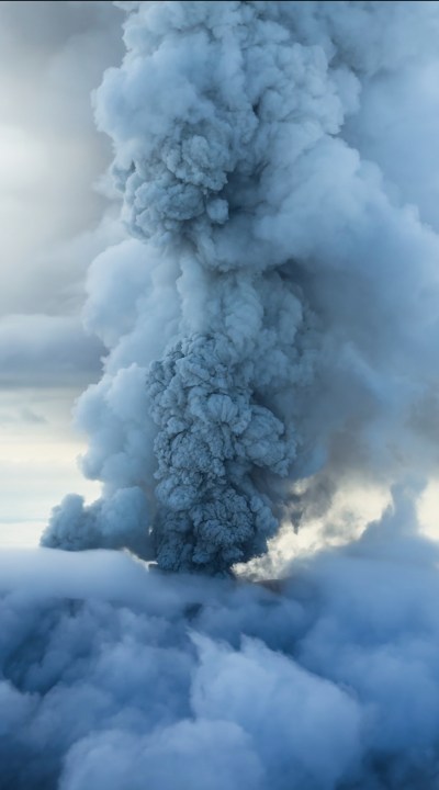 This photo taken from video by Artem Sheldr shows an aerial view of the eruption of the Krasheninnikov volcano of the Eastern volcanic belt, about 200 km (125 miles) northeast of the regional center of Petropavlovsk-Kamchatsky, Russia far east, Sunday, Aug. 3, 2025. (Artem Sheldr via AP)