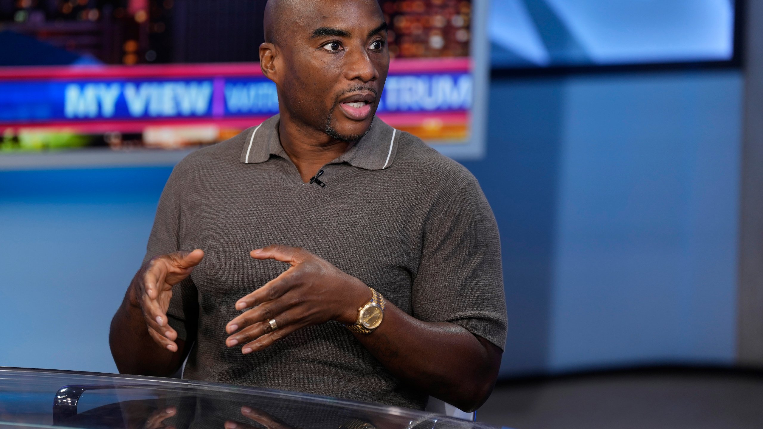Charlamagne tha God appears on FOX News Channel's "My View with Lara Trump," on Thursday, July 31, 2025, in New York. (Photo by Charles Sykes/Invision/AP)