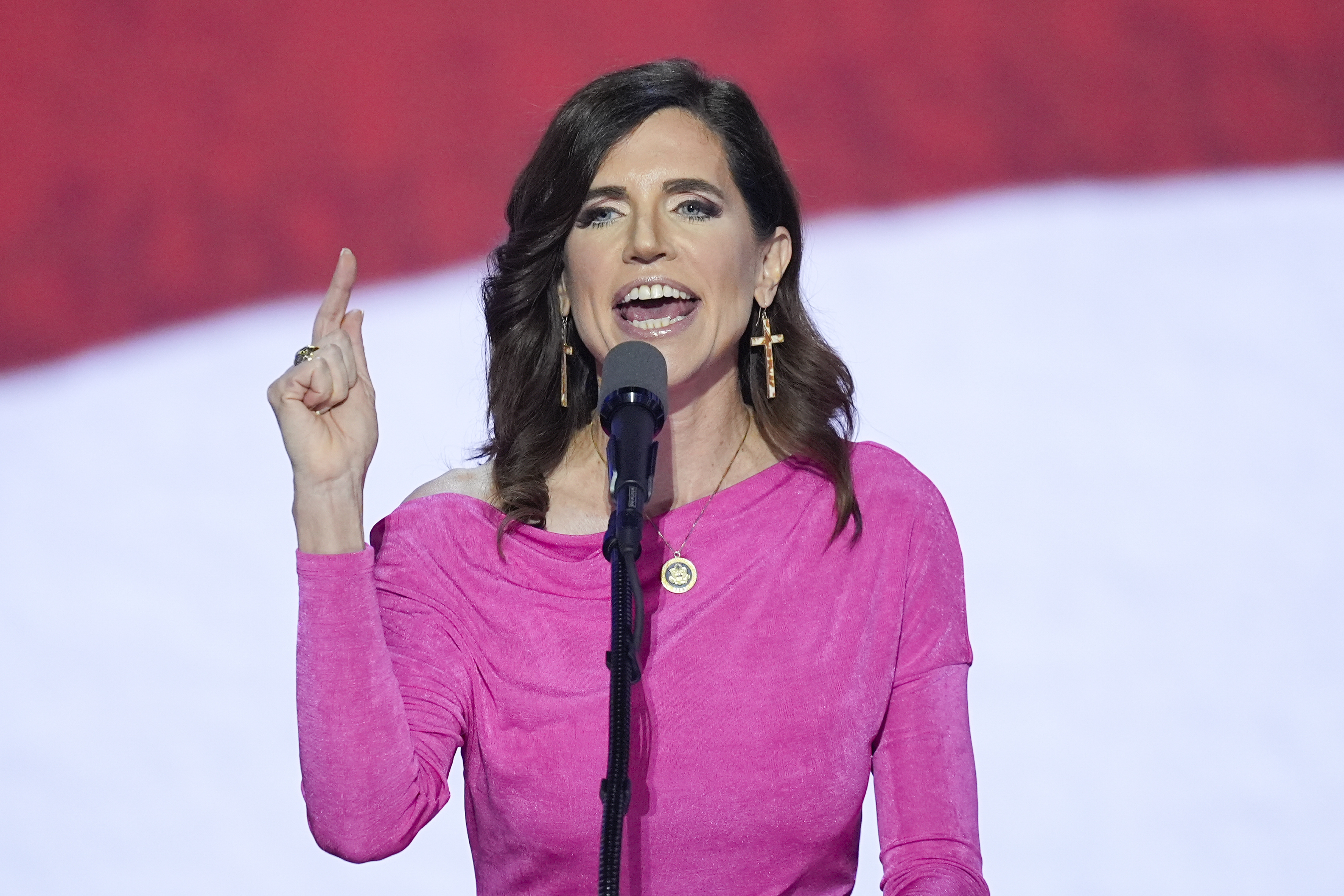 Rep. Nancy Mace, R-S.C., speaks during the Republican National Convention, July 17, 2024, in Milwaukee. (AP Photo/J. Scott Applewhite, File)