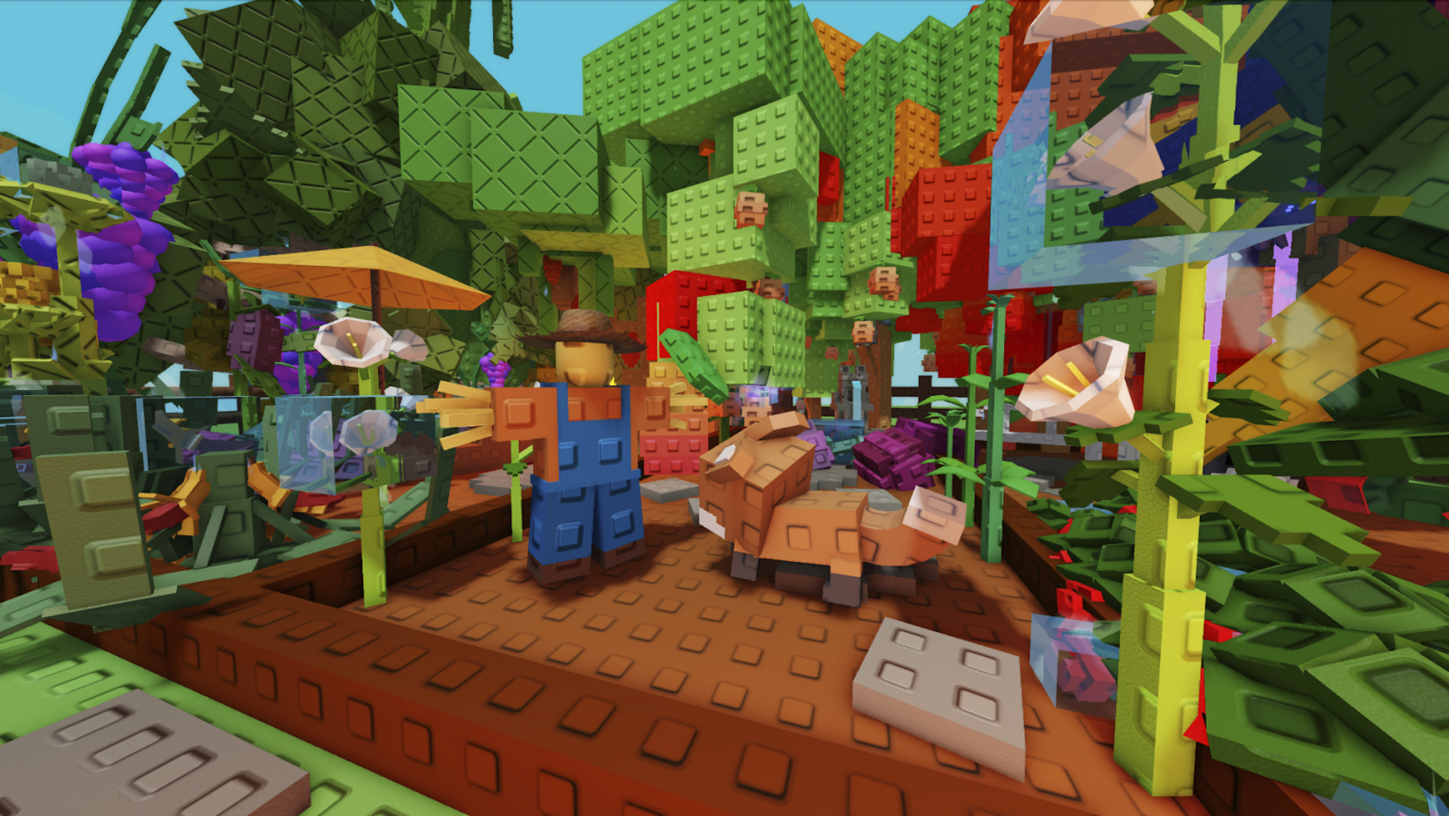 This image provided by Janzen Madsen shows the Roblox game called "Grow a Garden." (Janzen Madsen via AP)