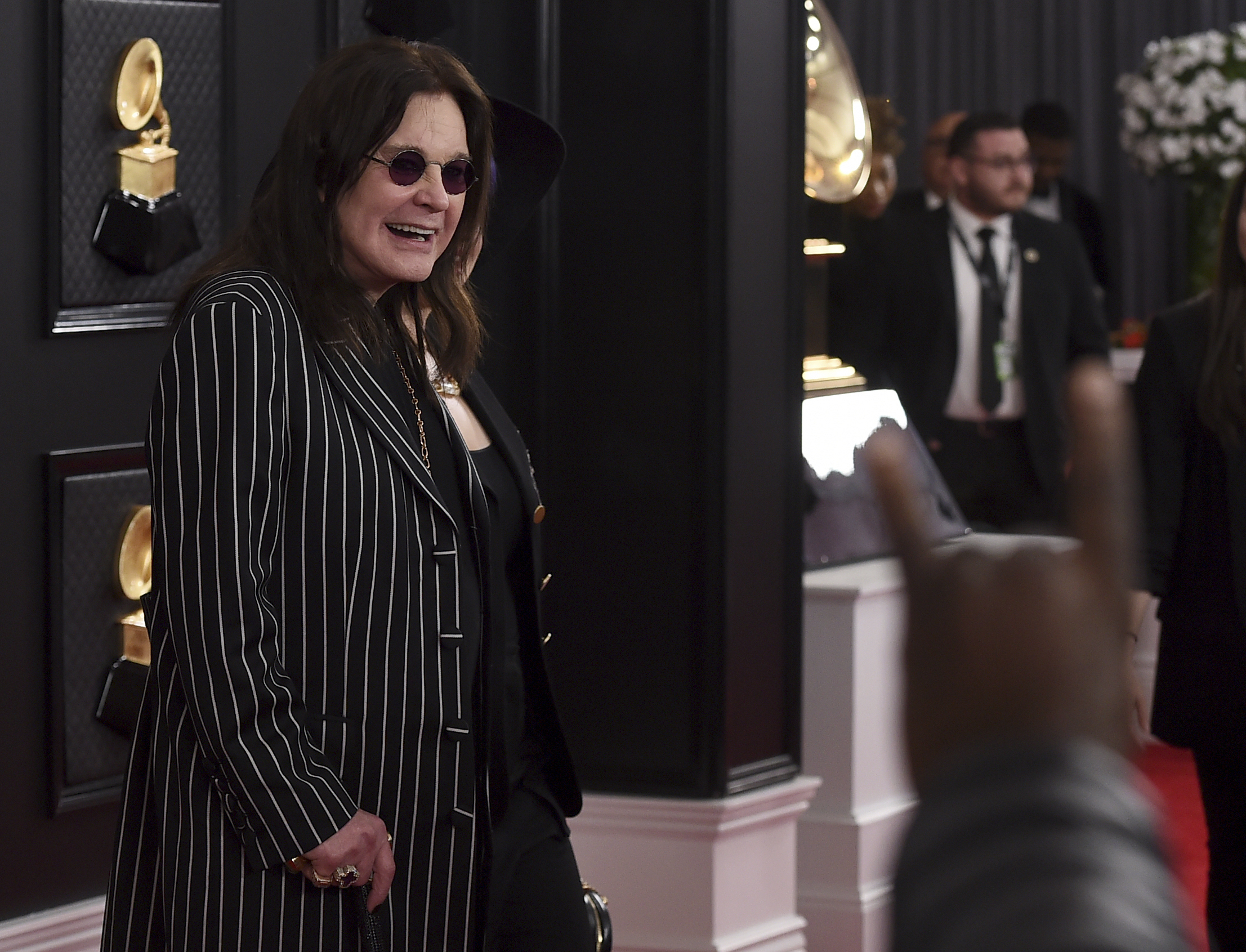 FILE - Ozzy Osbourne arrives at the 62nd annual Grammy Awards on Jan. 26, 2020, in Los Angeles. (Photo by Jordan Strauss/Invision/AP, File)