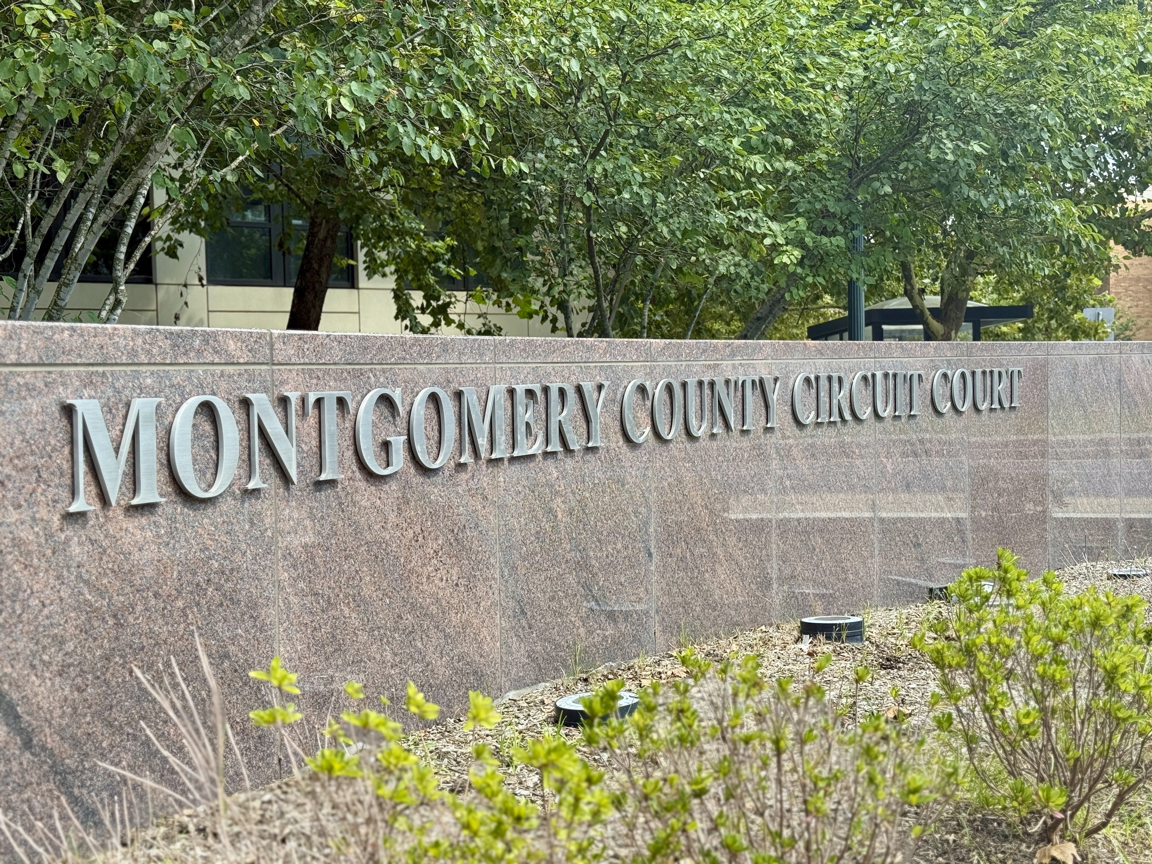 The outside of the Montgomery County Circuit Court is seen in Rockville, Md., Monday, Aug. 4, 2025. (AP Photo/Lea Skene)