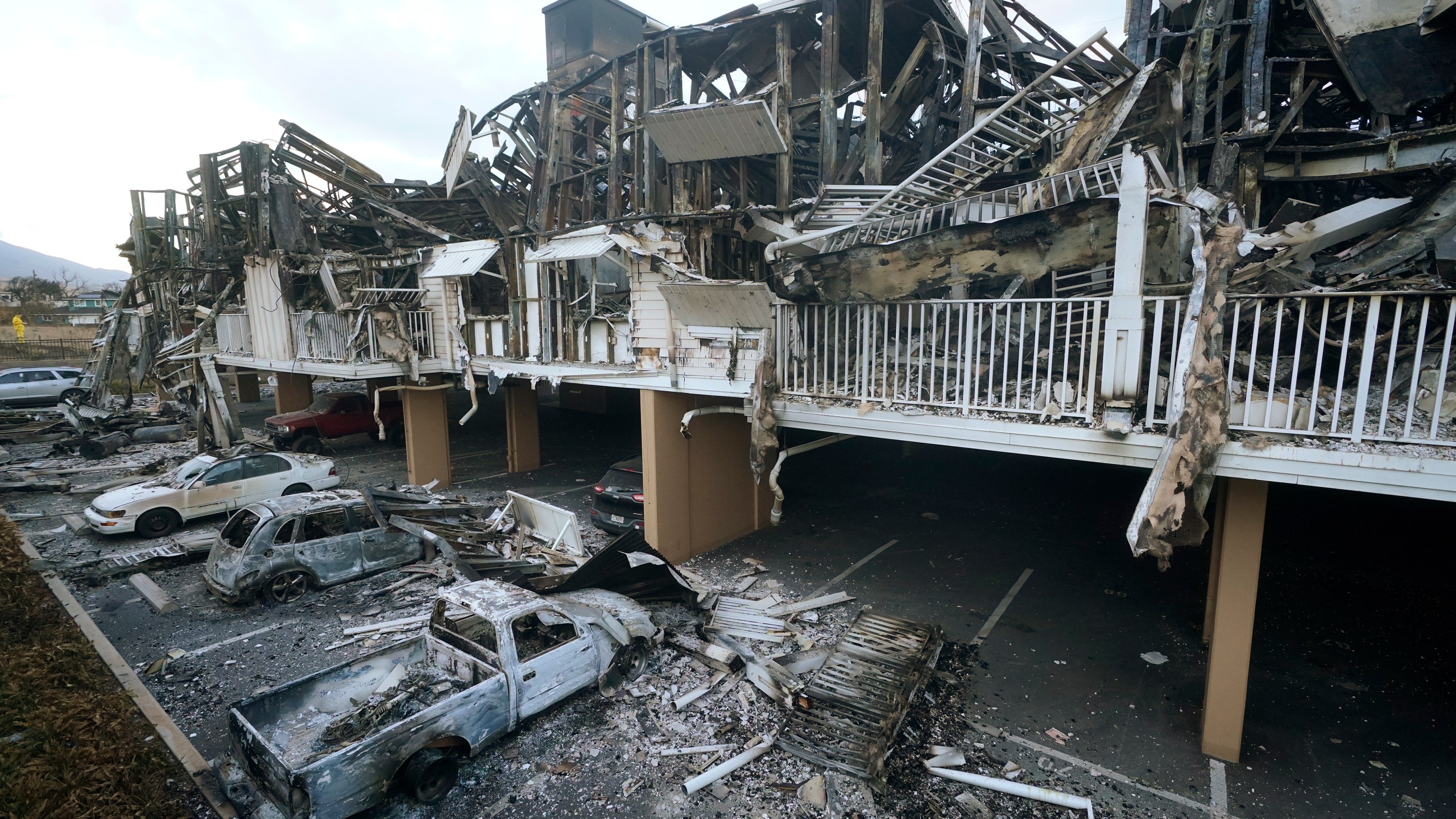 FILE - Damage from wildfires is seen in Lahaina, Hawaii, on Aug. 11, 2023 . (AP Photo/Rick Bowmer, File)