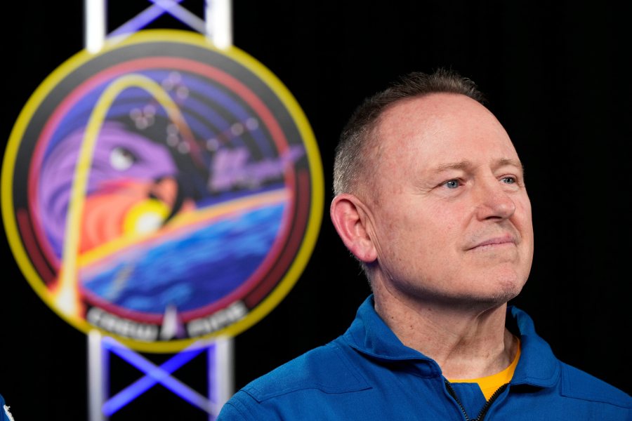 FILE - Astronaut Butch Wilmore is interviewed at Johnson Space Center on March 31, 2025, in Houston. (AP Photo/Ashley Landis, file)