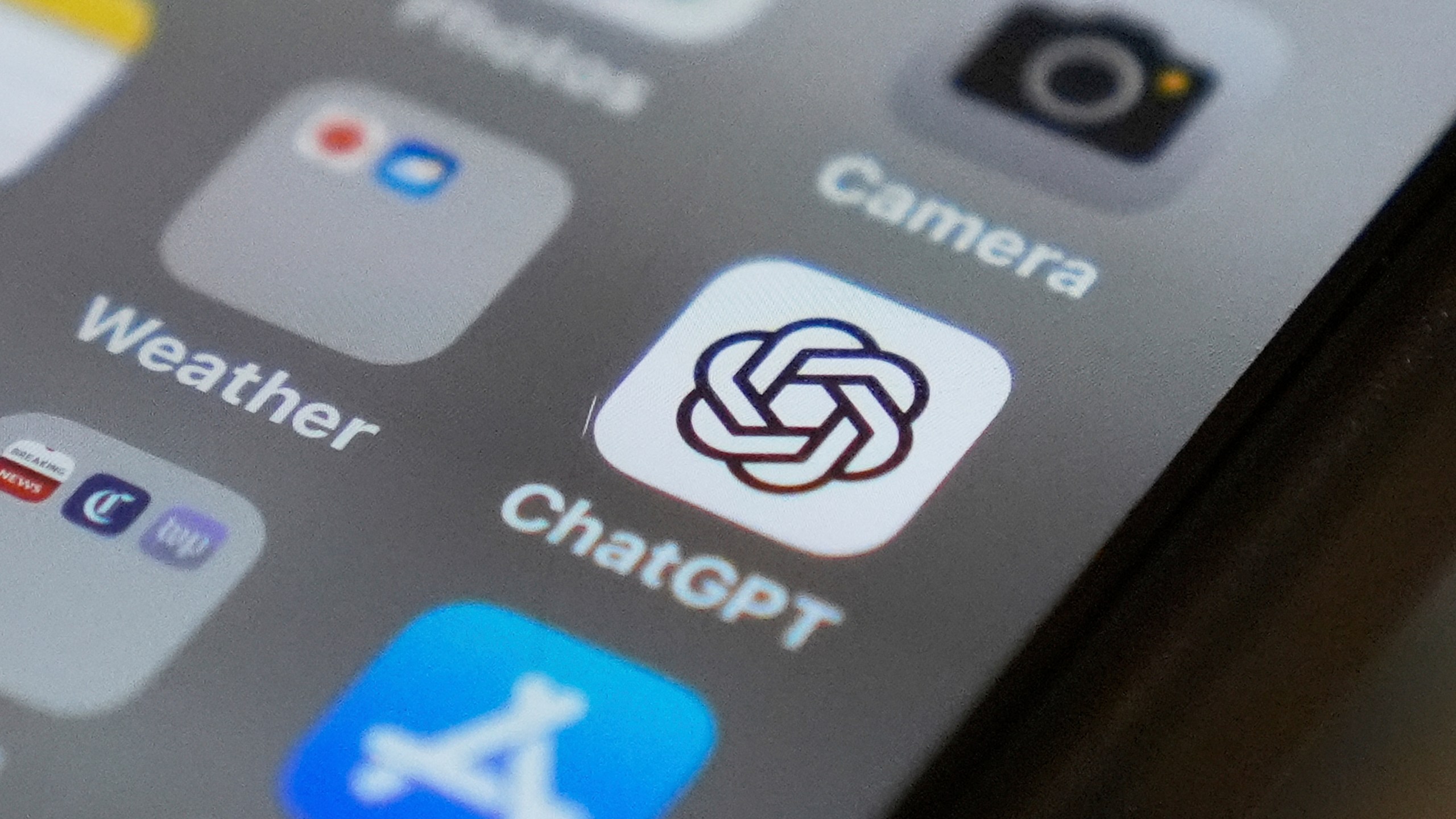 Chat GPT app icon is seen on a smartphone screen, Monday, Aug. 4, 2025, in Chicago. (AP Photo/Kiichiro Sato)