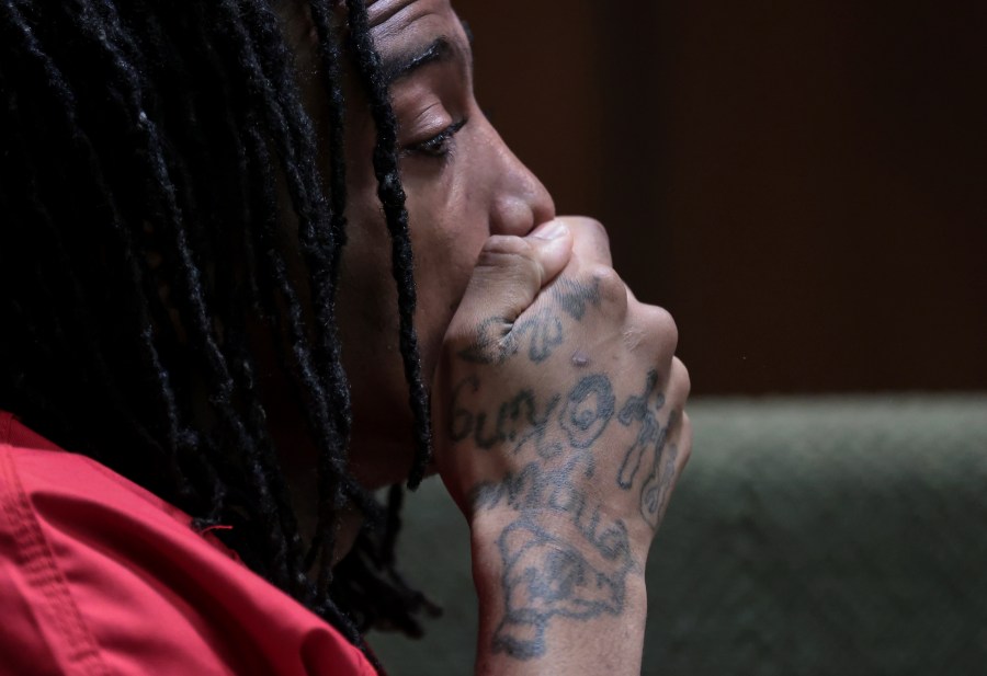 Ezekiel Kelly has an emotional reaction after pleading guilty in court on Tuesday, Aug. 13, 2025 in Memphis, Tenn. (Patrick Lantrip/The Daily Memphian) /Daily Memphian via AP)