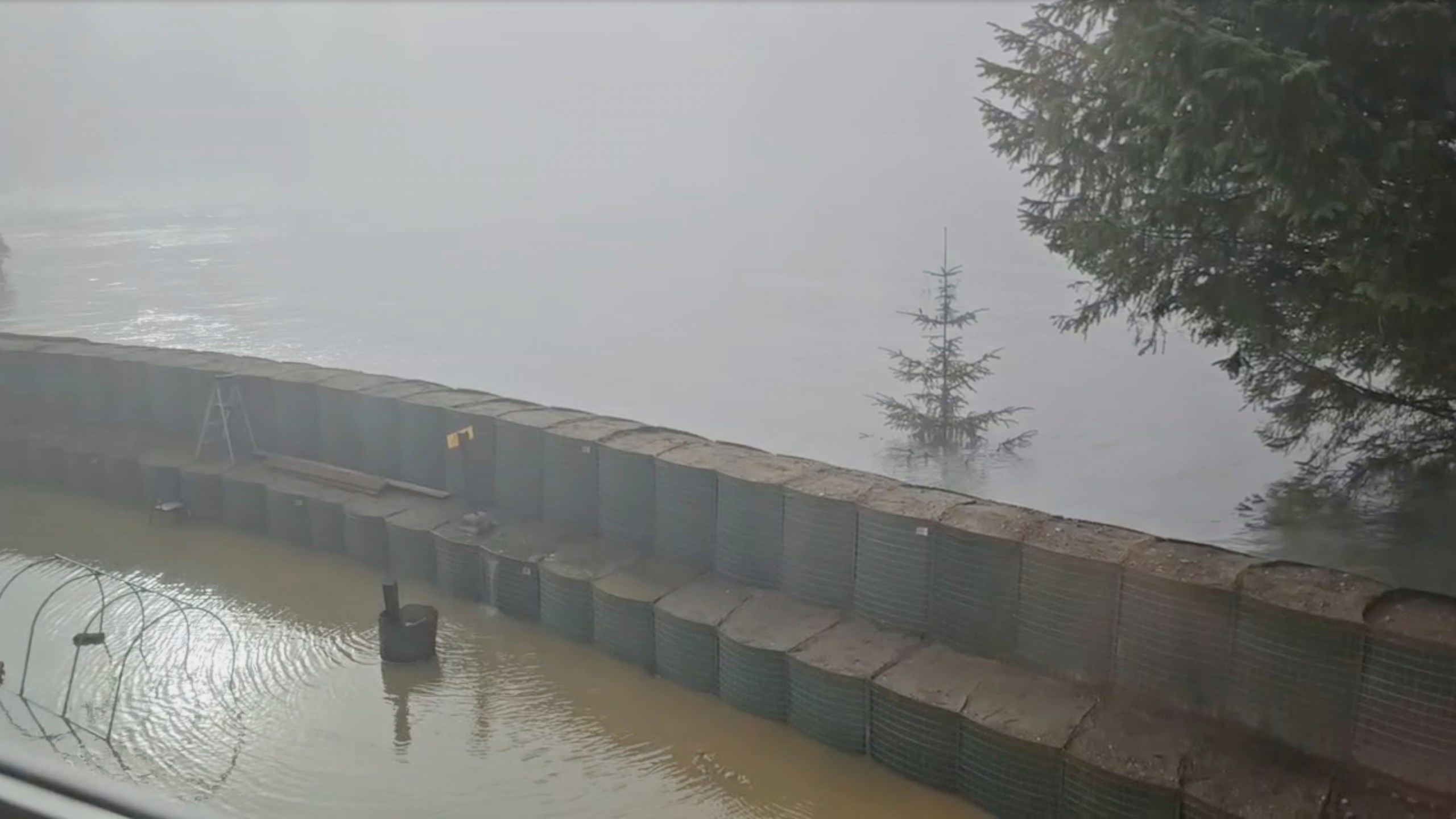 This image provided by Samuel E. Hatch shows flooding from a release of water and snowmelt at Mendenhall Glacier on Wednesday, Aug. 13, 2025 in Juneau, Alaska. (Samuel E. Hatch via AP)