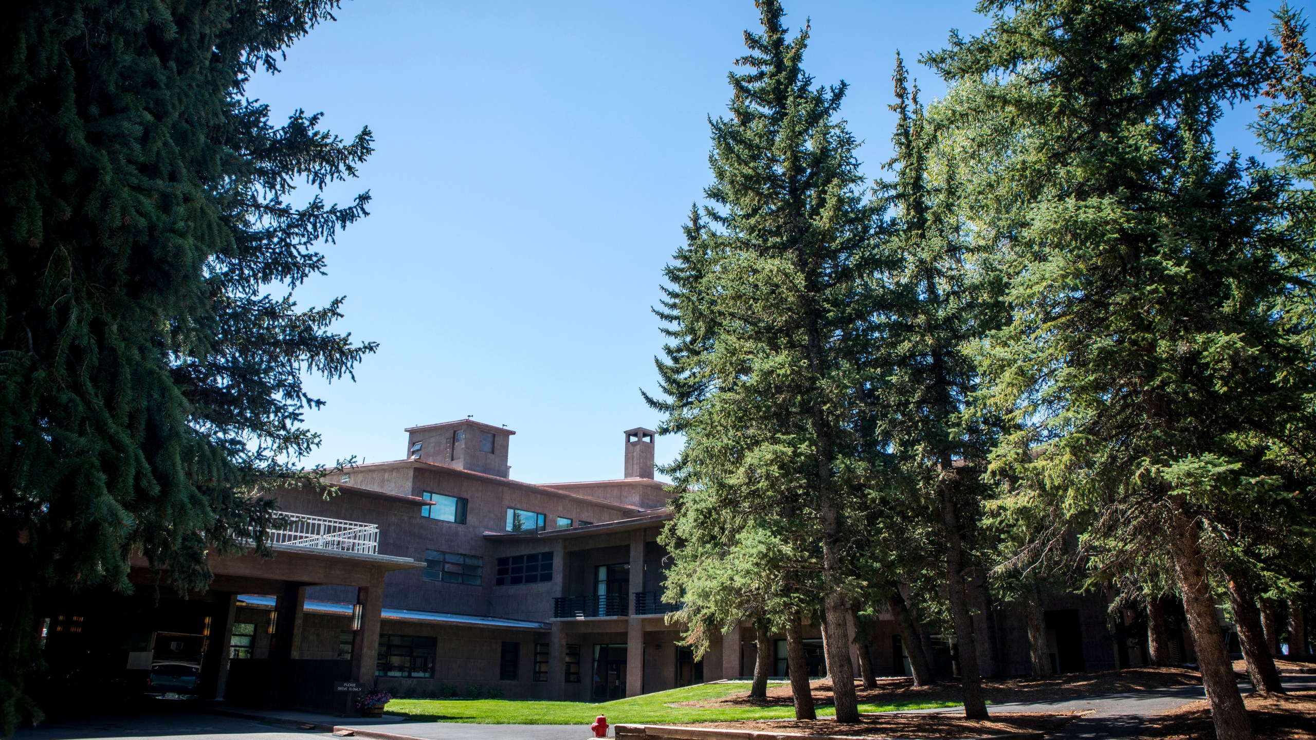 FILE - The exterior Jackson Lake Lodge is seen in Moran, Wy., Aug. 25, 2023. (AP Photo/Amber Baesler, File)