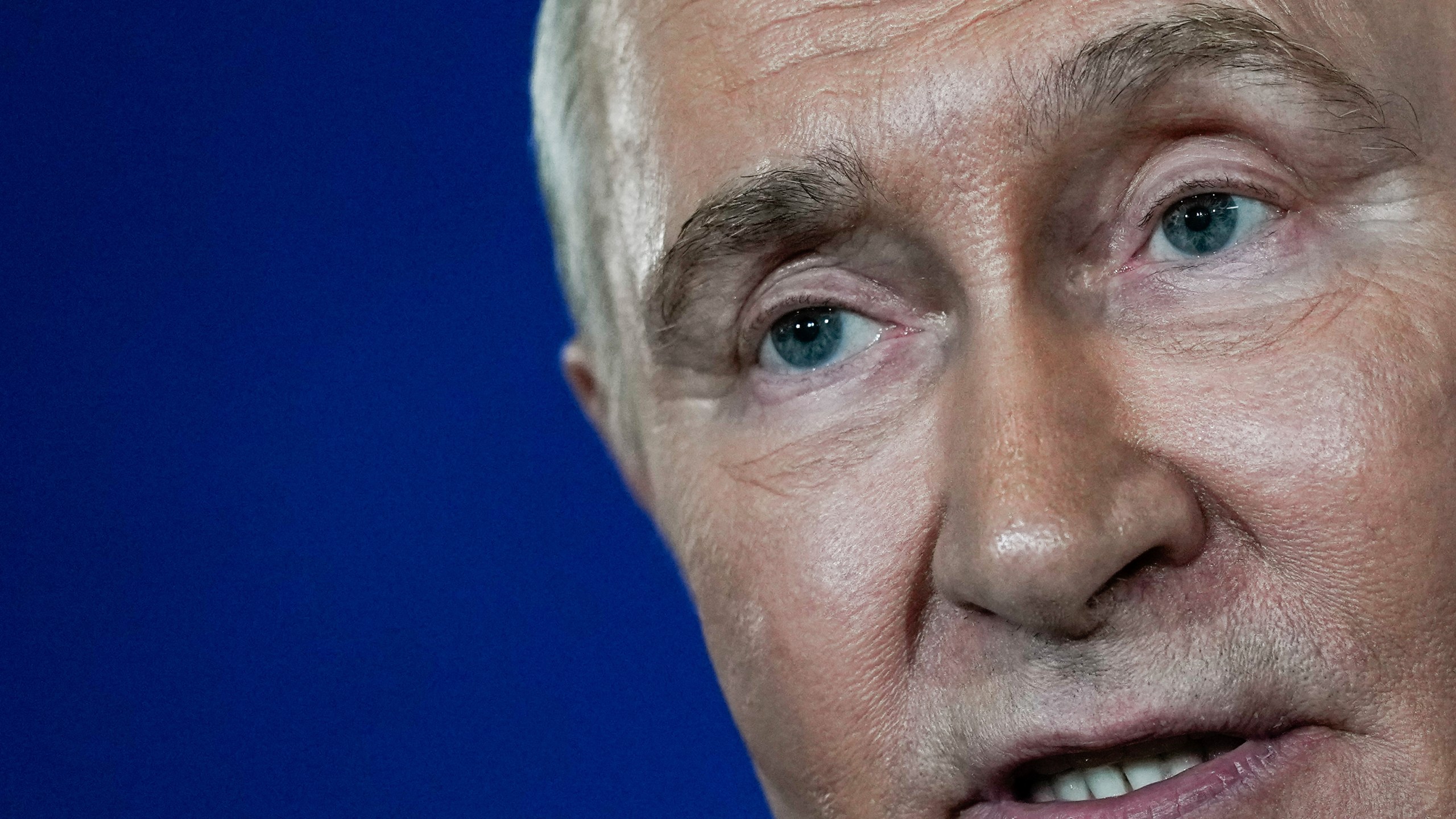 Russia's President Vladimir Putin speaks during a news conference at Joint Base Elmendorf- Richardson, Friday, Aug. 15, 2025, in Anchorage, Alaska. (AP Photo/Julia Demaree Nikhinson)