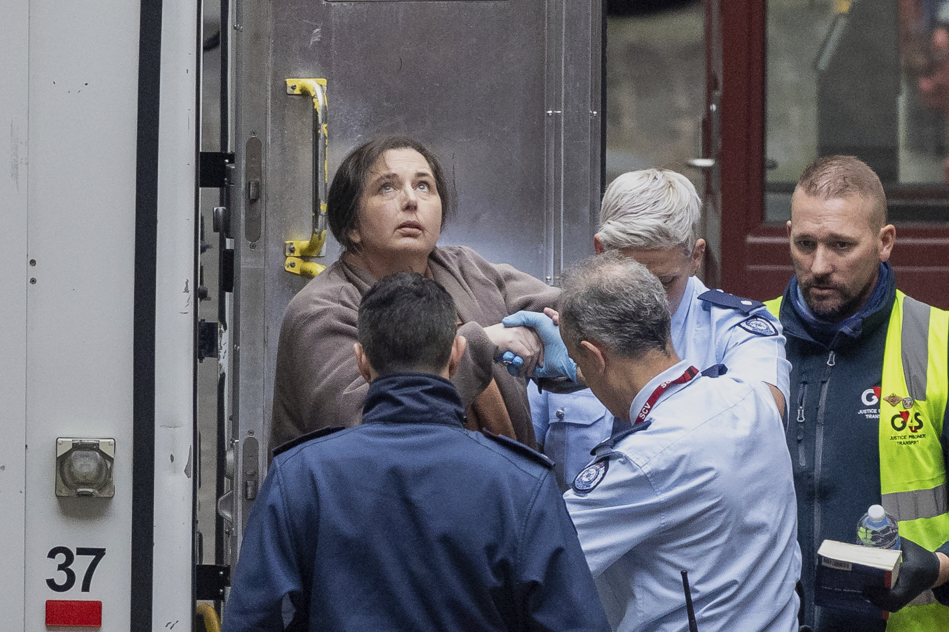 Erin Patterson arrives at Supreme Court of Victoria in Melbourne, Australia, Monday, Aug. 25, 2025. (Jason Edwards/NCA Pool via AP)