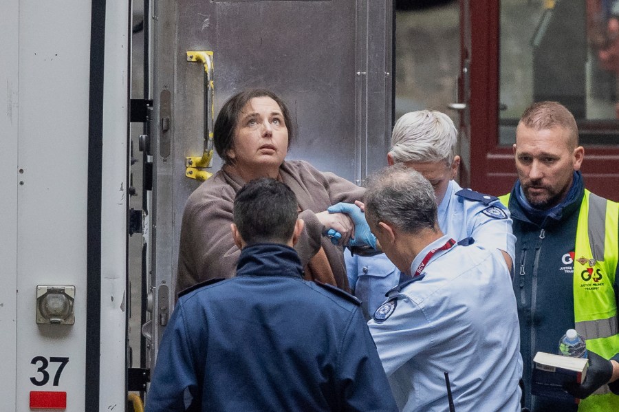 Erin Patterson arrives at Supreme Court of Victoria in Melbourne, Australia, Monday, Aug. 25, 2025. (Jason Edwards/NCA Pool via AP)