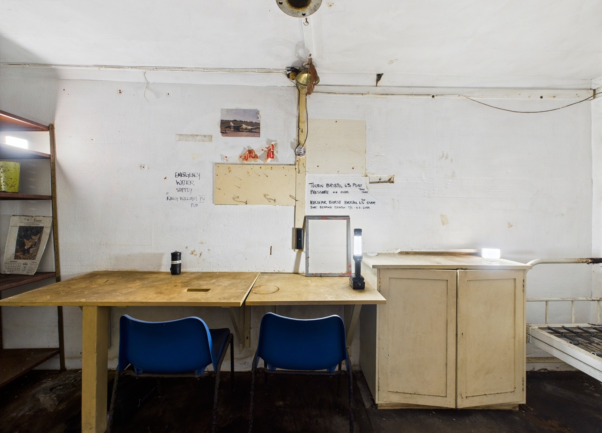 In this photo provided by David Plaister Ltd, the inside of a Cold War era bunker is seen in Bristol, England, Aug. 1, 2025. (David Plaister Ltd via AP)