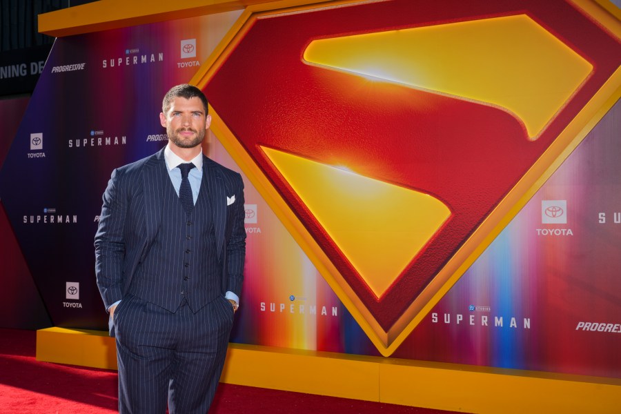FILE - David Corenswet arrives at the premiere of "Superman" on Monday, July 7, 2025, at TCL Chinese Theatre in Los Angeles. (Photo by Jordan Strauss/Invision/AP, File)