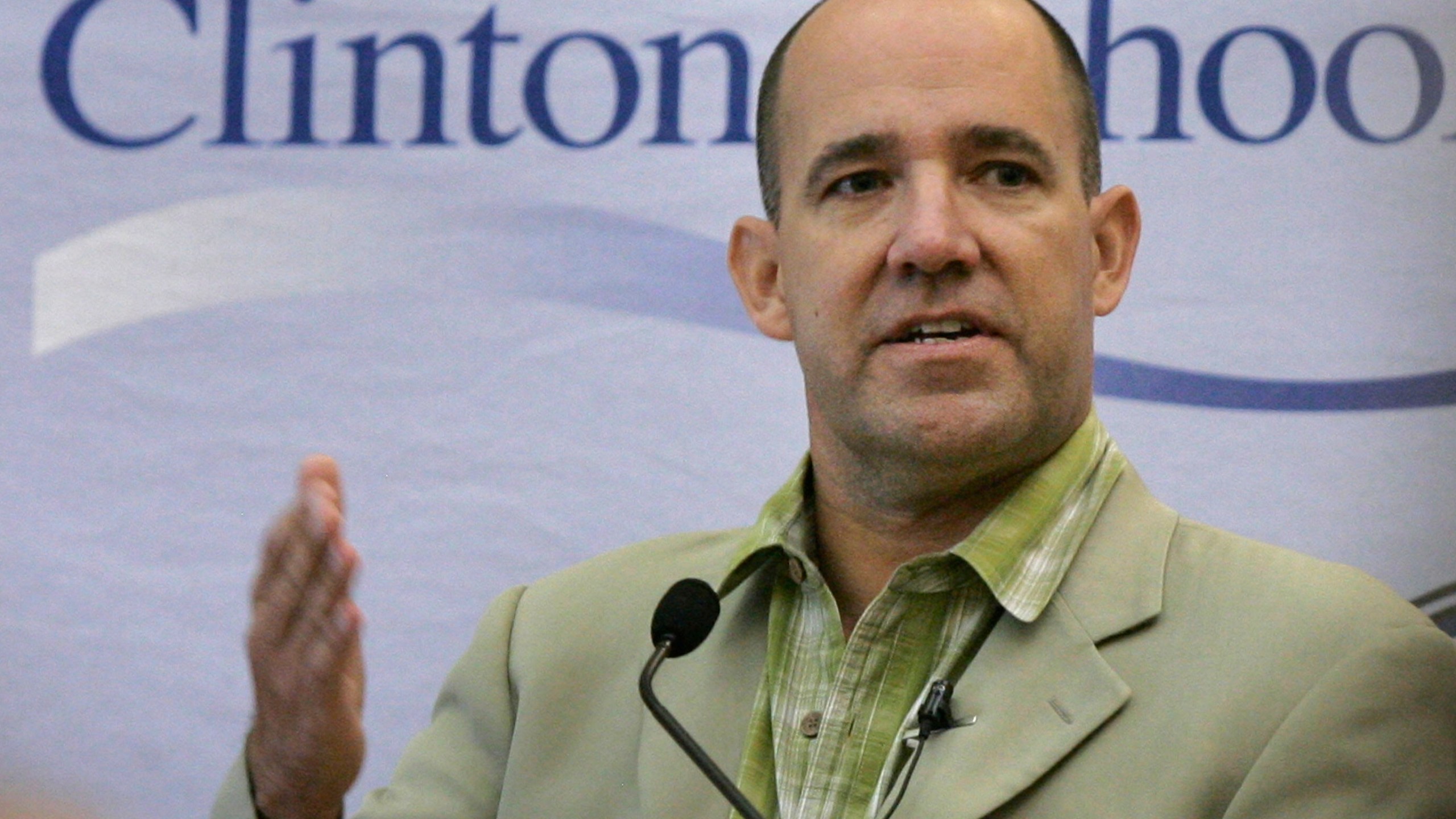 FILE - Matthew Dowd, chief campaign strategist for the Bush-Cheney 2004 presidential campaign, speaks at the University of Arkansas Clinton School of Public Service in Little Rock, Ark., Wednesday, Sept. 2, 2009. (AP Photo/Danny Johnston, File)