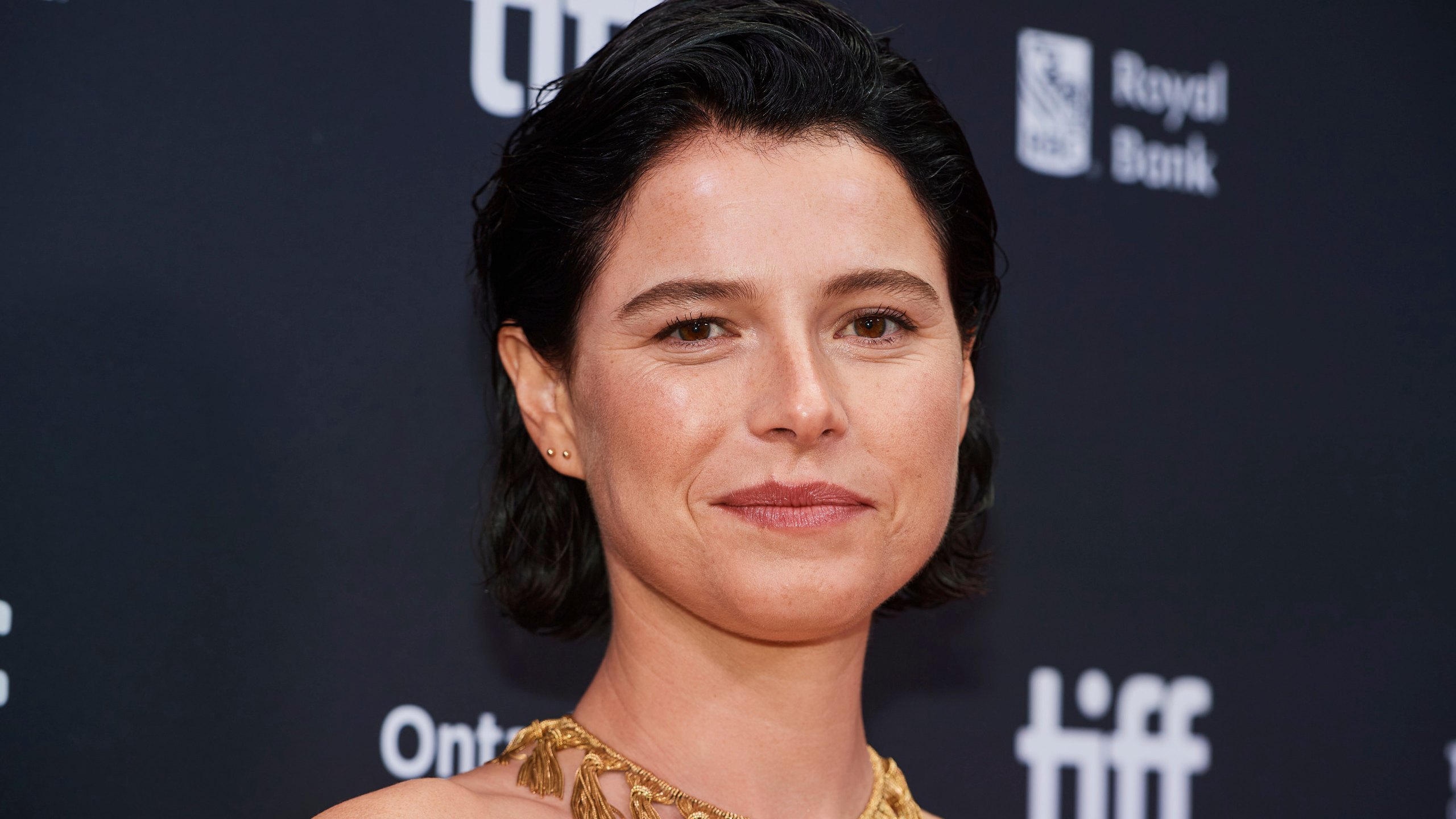 actor Jessie Buckley is photographed on the red carpet for the film "Hamnet" during the Toronto International Film Festival in Toronto, on Sunday, Sept. 7, 2025. (Sammy Kogan/The Canadian Press via AP)