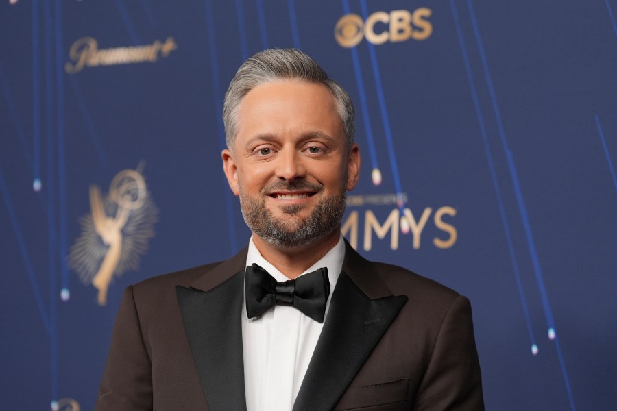 Nate Bargatze arrives at the 77th Primetime Emmy Awards on Sunday, Sept. 14, 2025, at the Peacock Theater in Los Angeles. (AP Photo/Jae C. Hong)