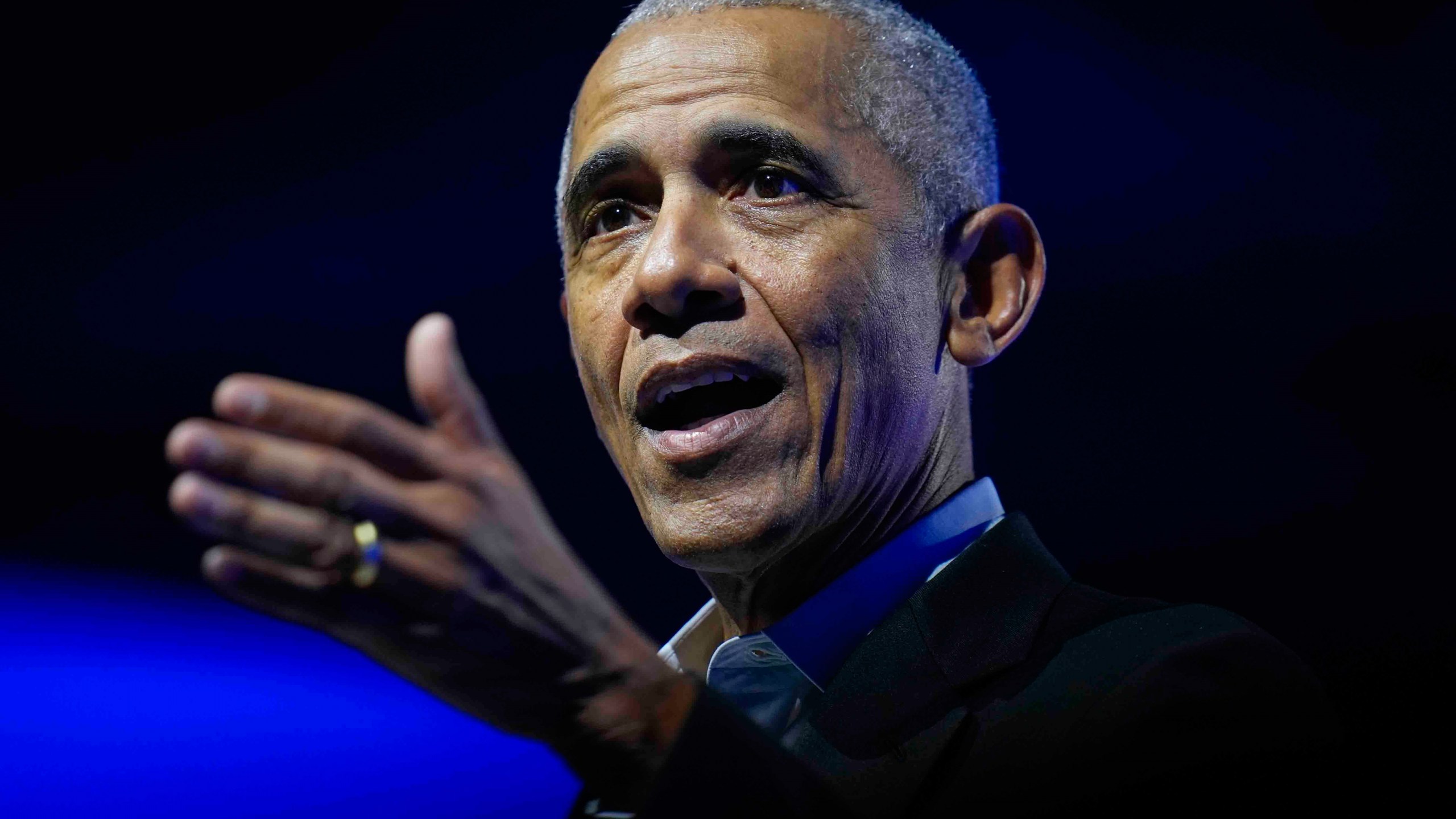 FILE - Former President Barack Obama speaks at the Obama Foundation Democracy Forum in Chicago, Dec. 5, 2024. (AP Photo/Erin Hooley, File)