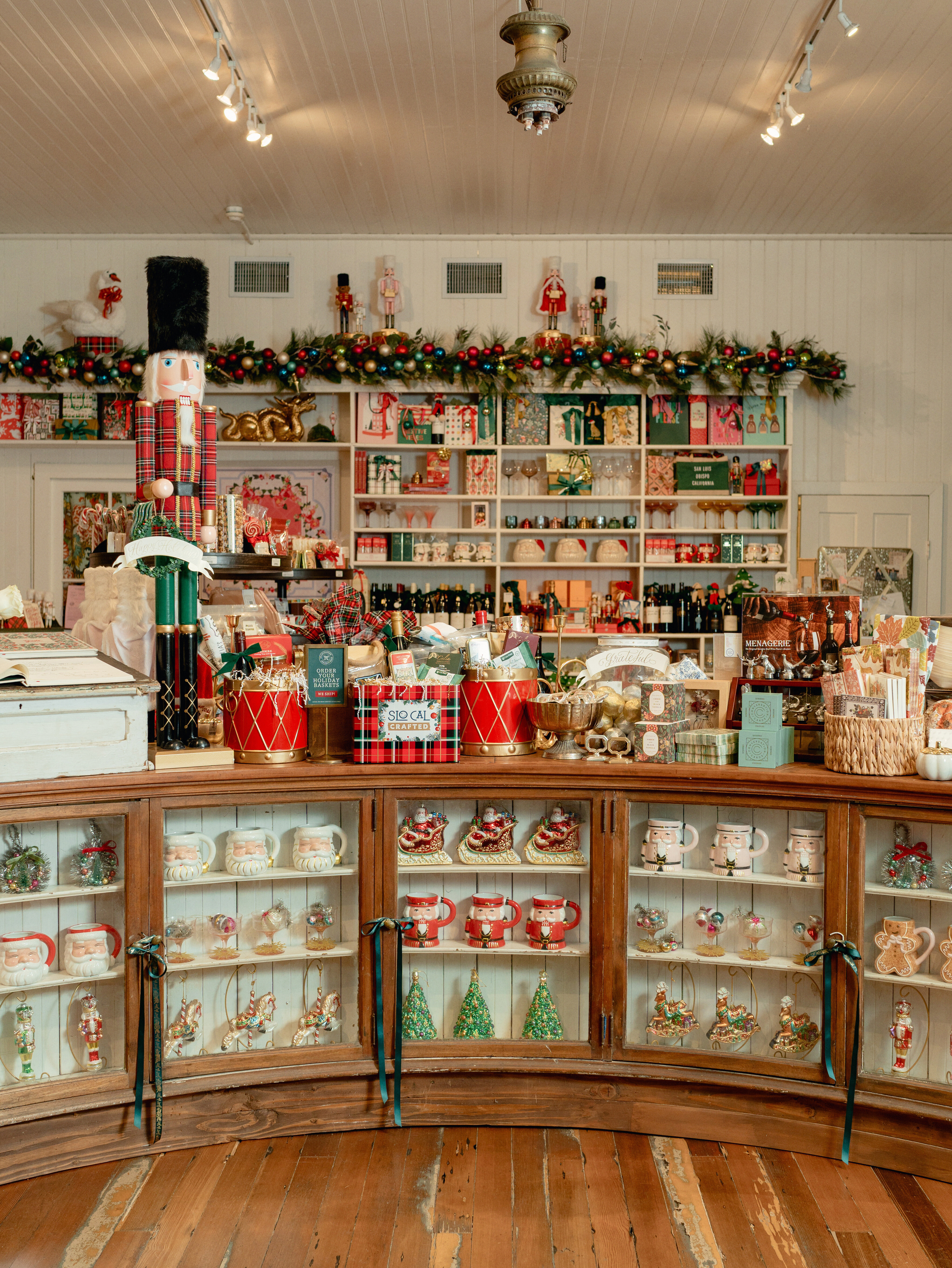 This photo provided by Ah Louis Store shows the store decorated for the holidays on Nov. 24, 2025 in in San Luis Obispo, Calif. (Ah Louis Store via AP)