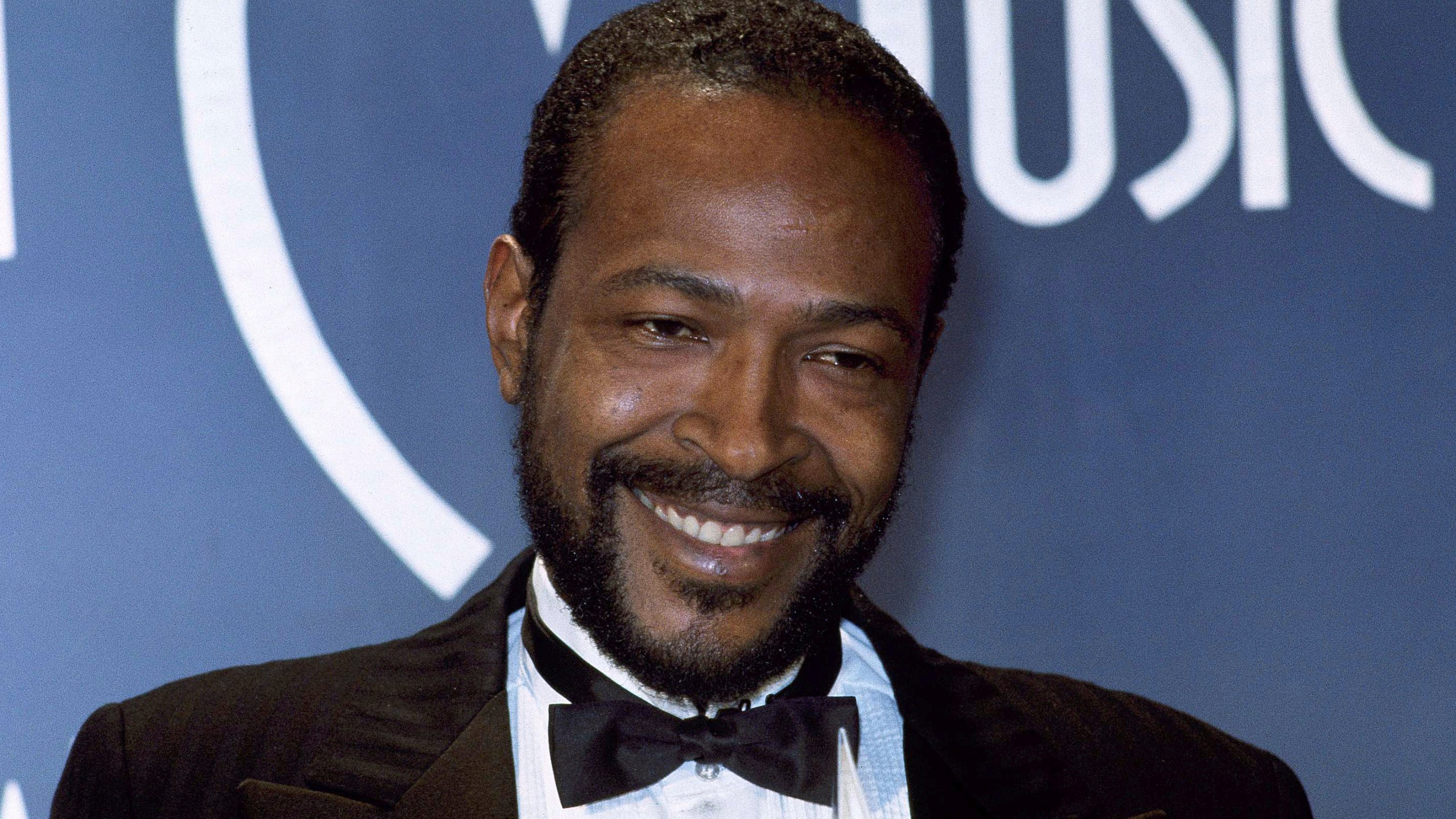 FILE - Marvin Gaye, winner of Favorite Soul/R&B Single, "Sexual Healing," attends the American Music Awards in Los Angeles on Jan. 17, 1983. (AP Photo/Doug Pizac, File)