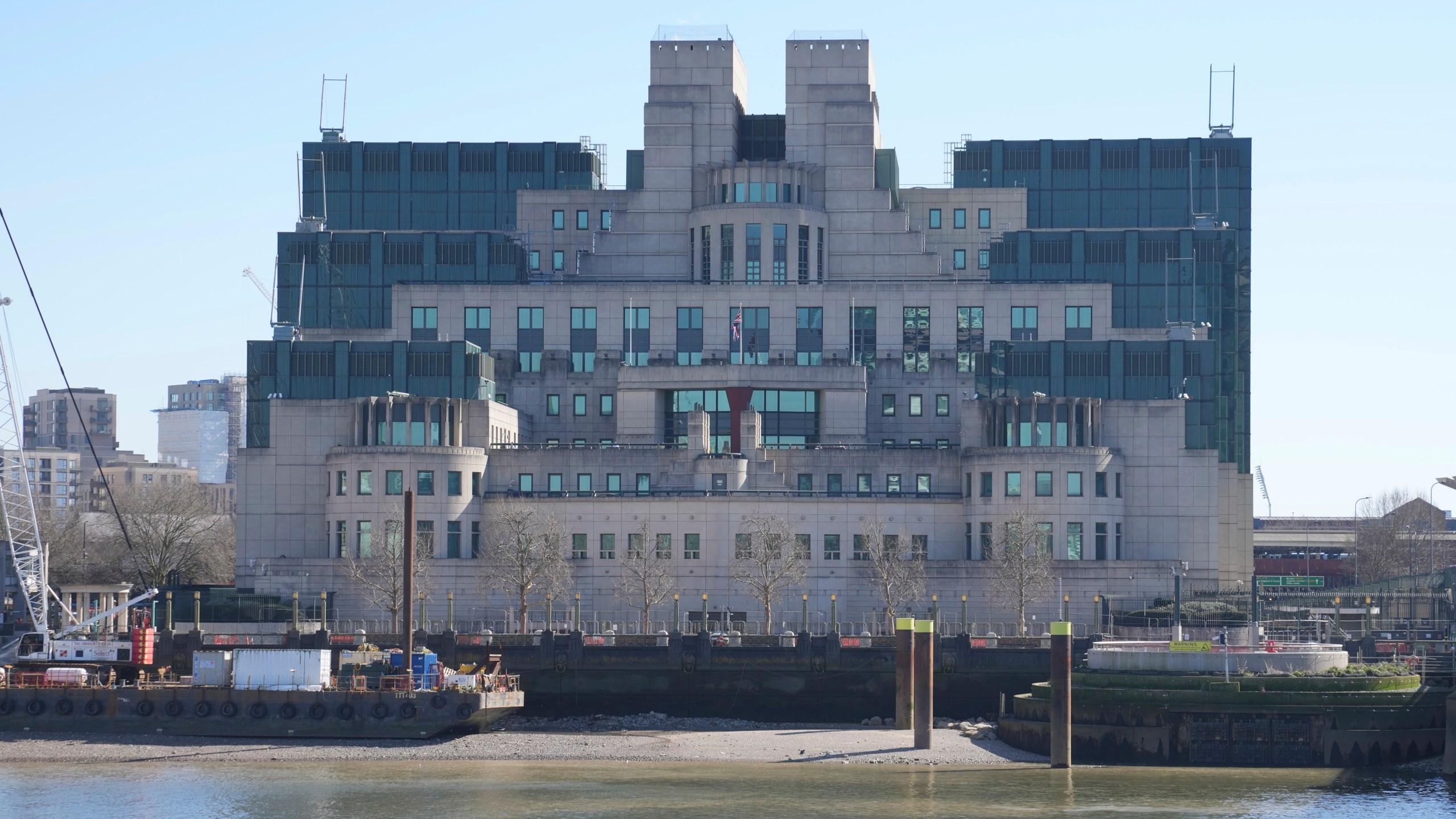 FILE - A general view of the headquarters of the Secret Intelligence Service, MI6, in London, March 18, 2025. (AP Photo/Kin Cheung, File)