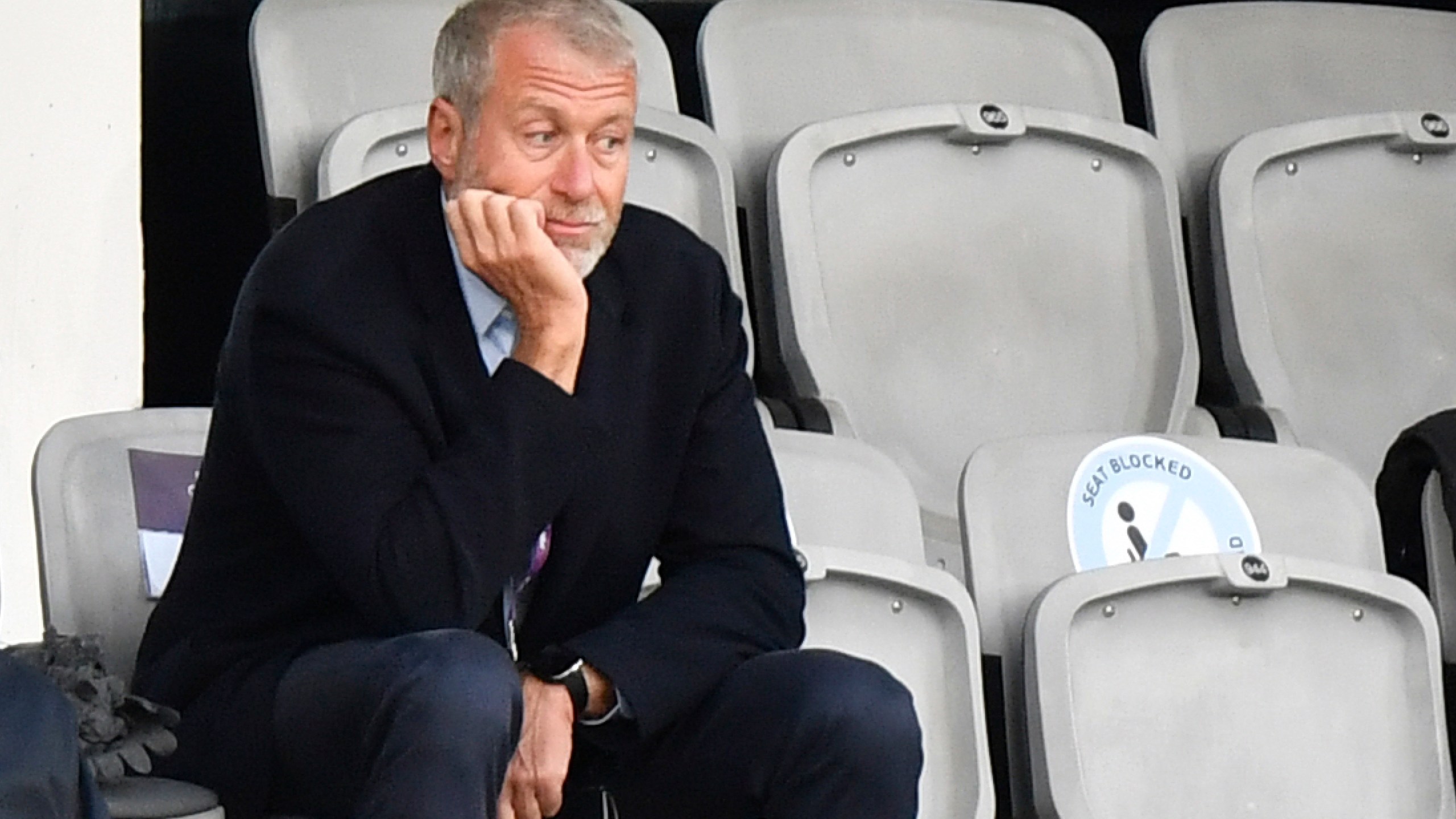 FILE - Chelsea's soccer club owner Roman Abramovich attends the UEFA Women's Champions League final soccer match against FC Barcelona in Gothenburg, Sweden, May 16, 2021. (AP Photo/Martin Meissner, File)